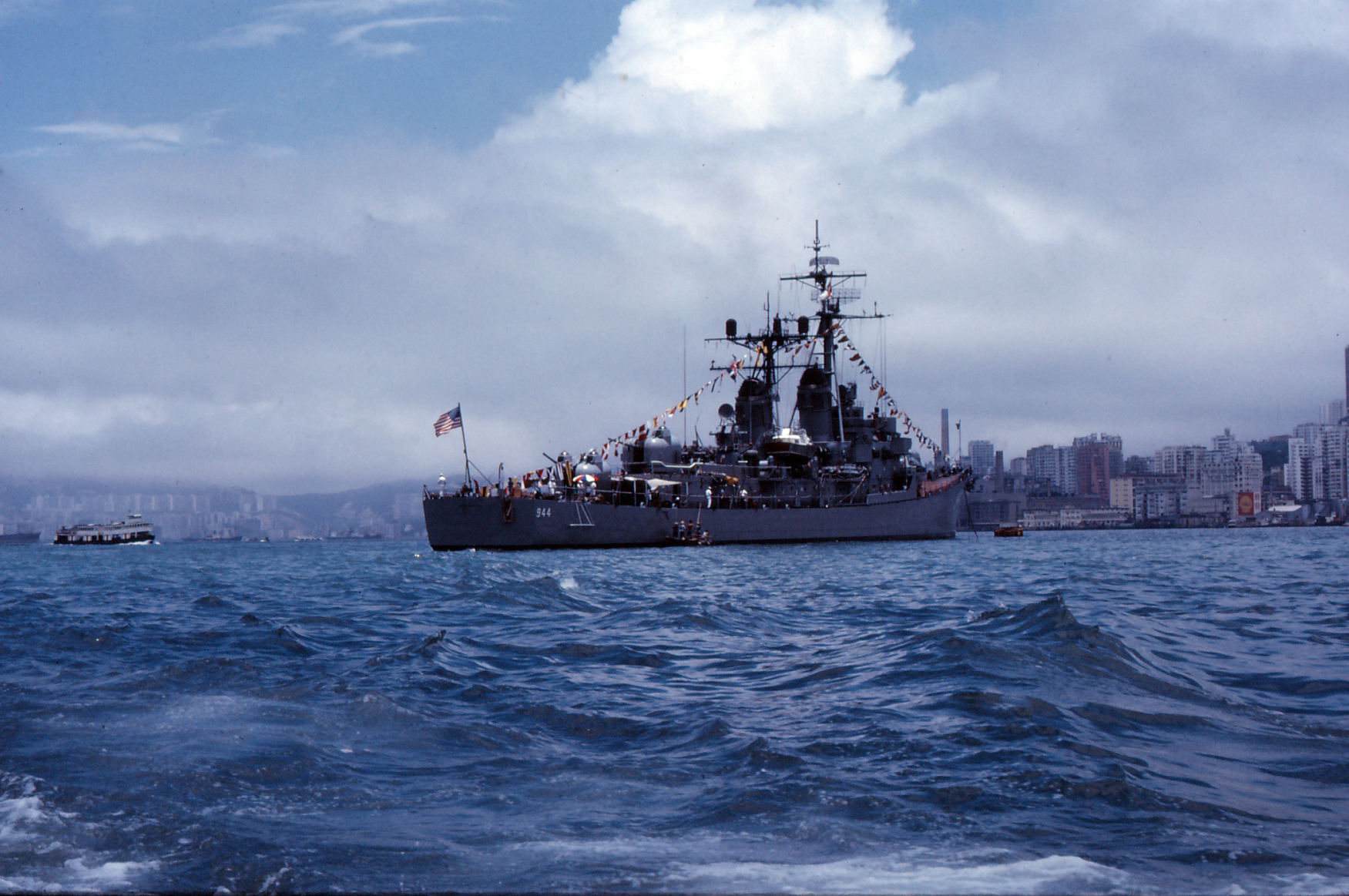 USS Mullinnix in Hong Kong Harbor 1969