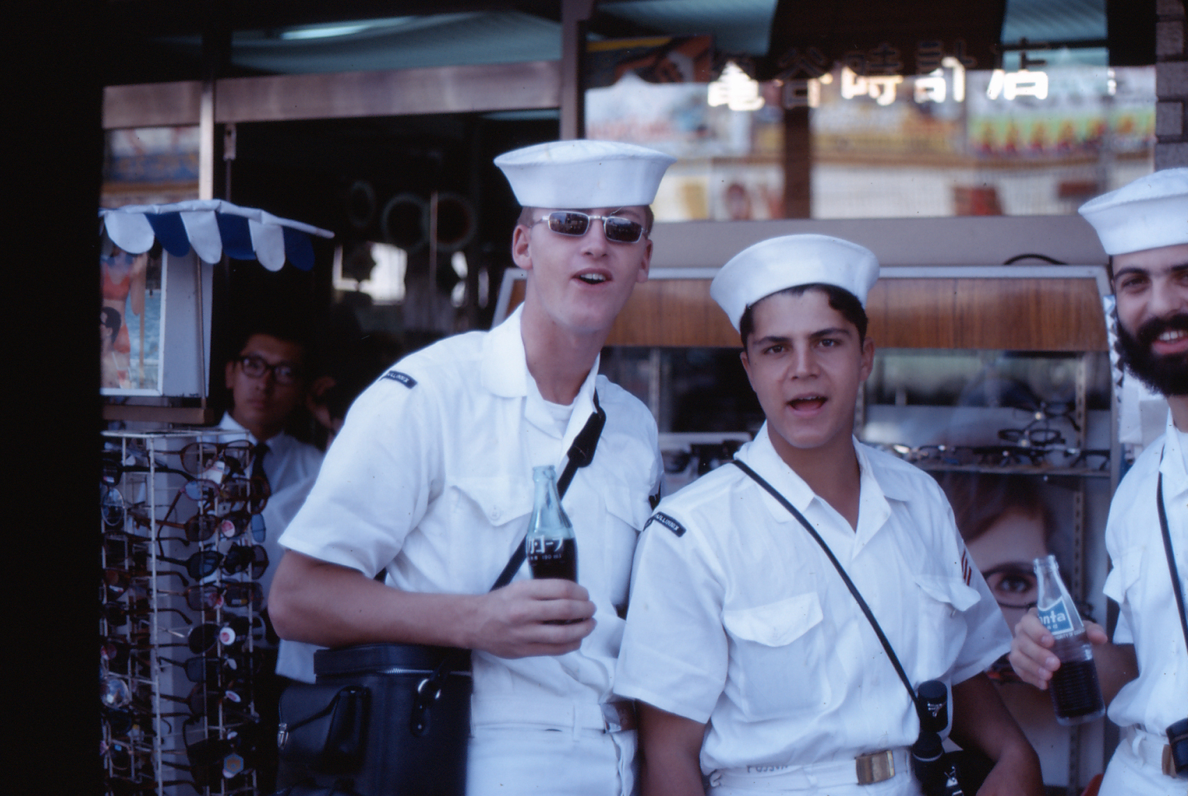 Dennis Houg (left) John Vasco (right) with the Japanese coke in Sasebo