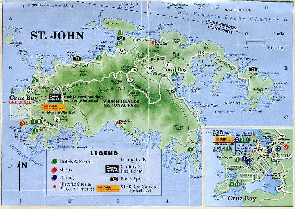 Map of St John Island